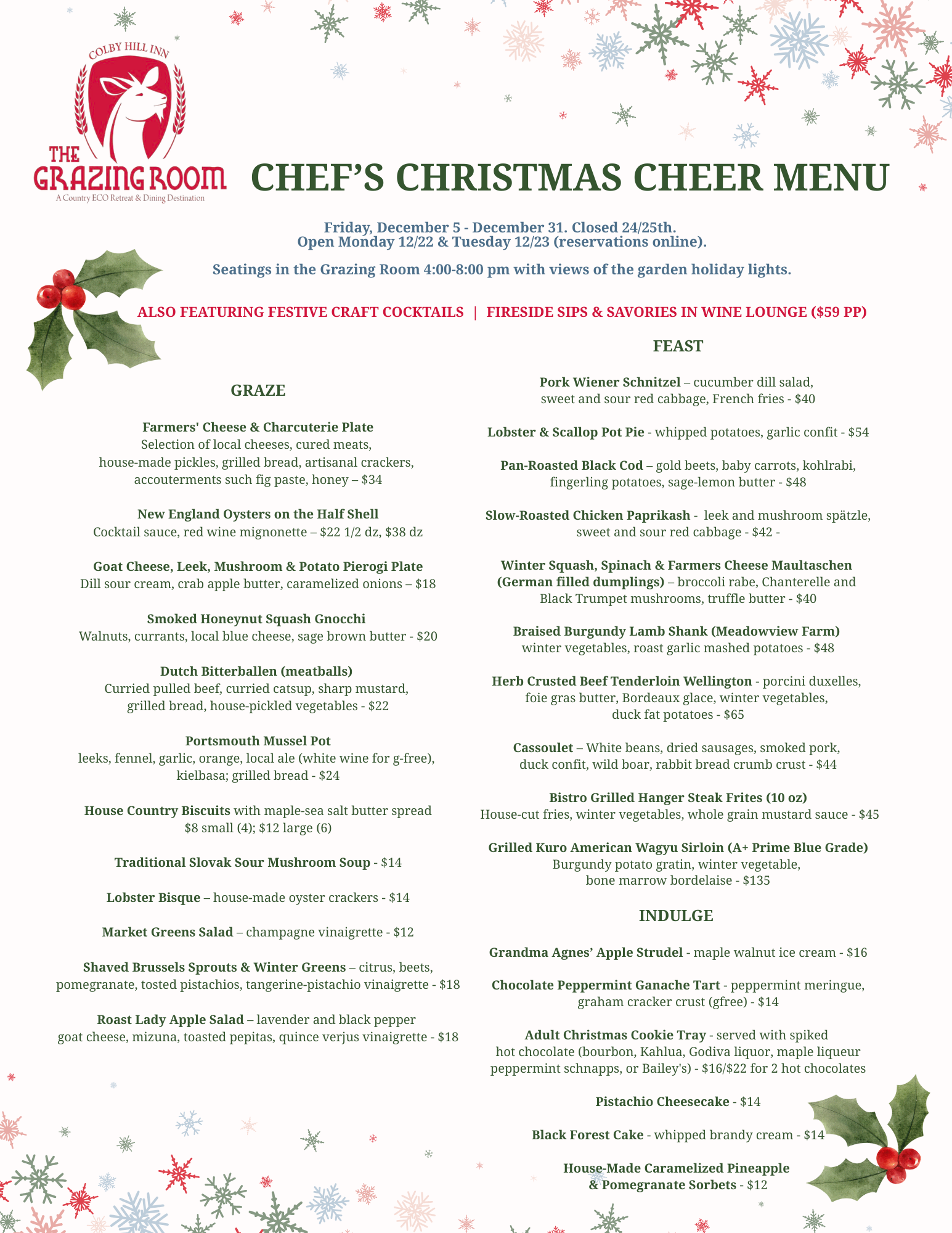 Christmas Menu